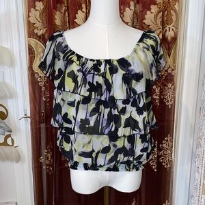 Floral Ruffle Off Shoulder Top